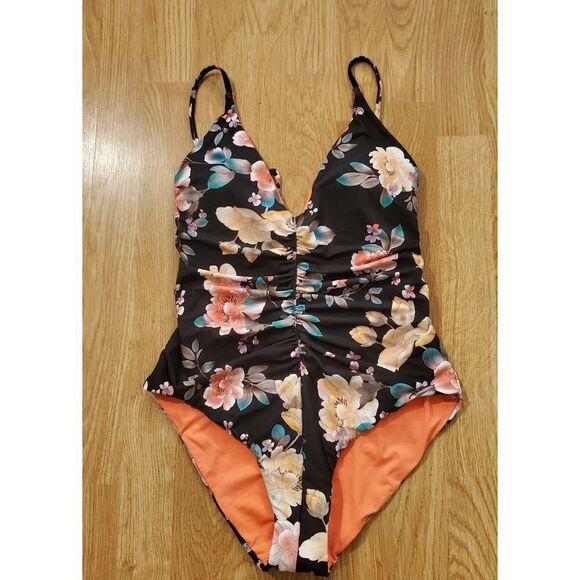 Becca First Date Printed Shirred One-Piece - NEW - Picture 3 of 9